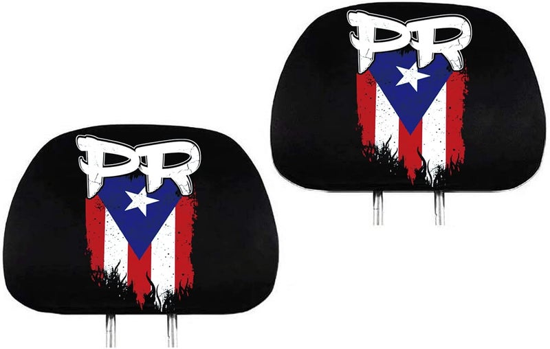 PDTXCLS Liuzhi, 2 Pack Headrest Covers for Puerto Rico PR Flag, Seat Cover Accessories Car Headrest Protector Universal Fit to All Car/Truck Models (Puerto Rico PR) - Image 5